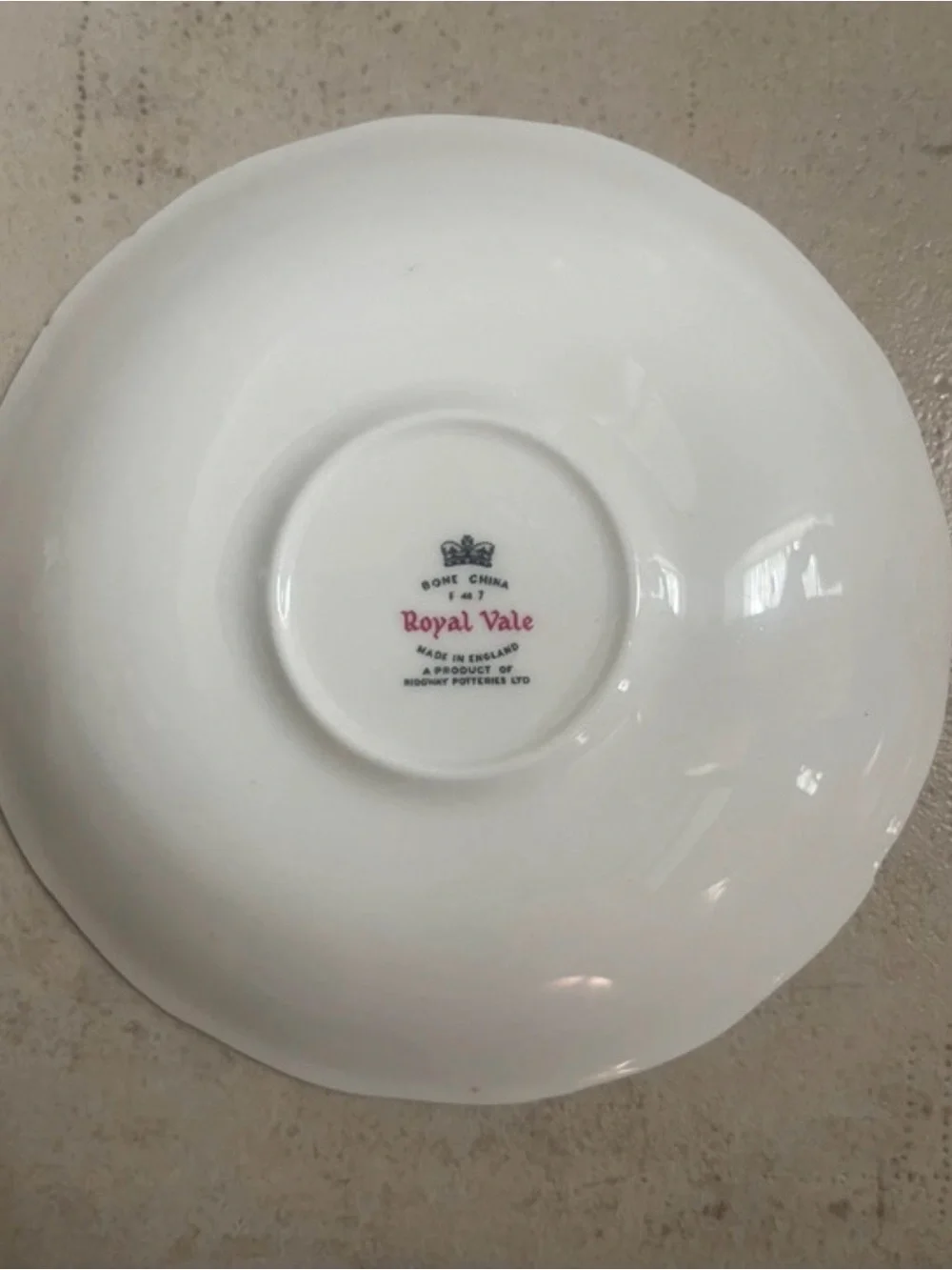 Vintage Royal Vale Bone China Teacup & Saucer – Pattern 7967
